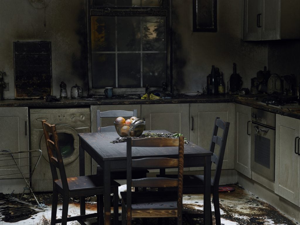Kitchen fire damage