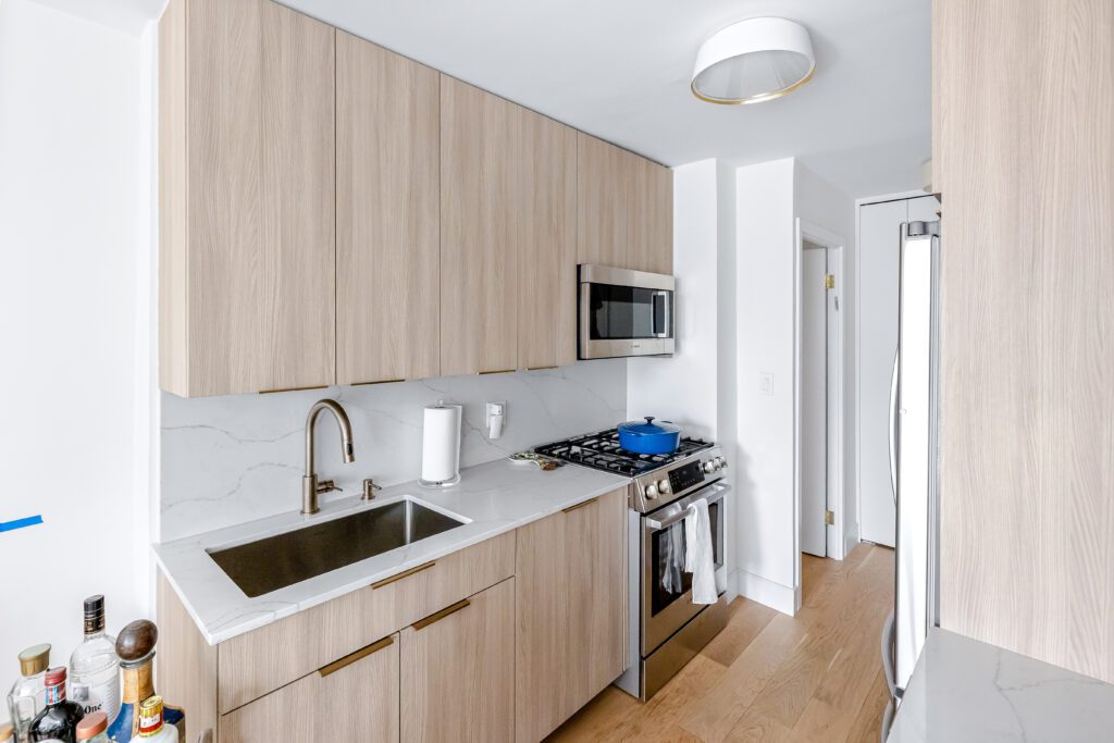 Brown light wood kitchen