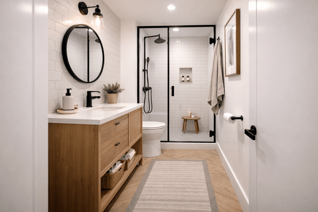 Gallery Style Bathroom layout