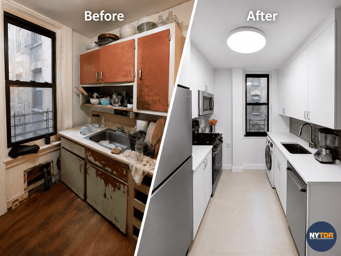 Before & After Water Damage Restoration in NYC